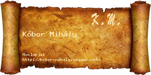 Kóbor Mihály névjegykártya