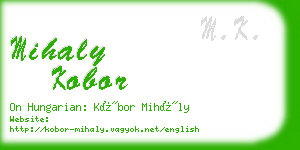 mihaly kobor business card