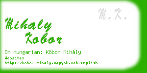 mihaly kobor business card